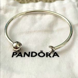 Pandora Moments Moon & Stars Open Bangle